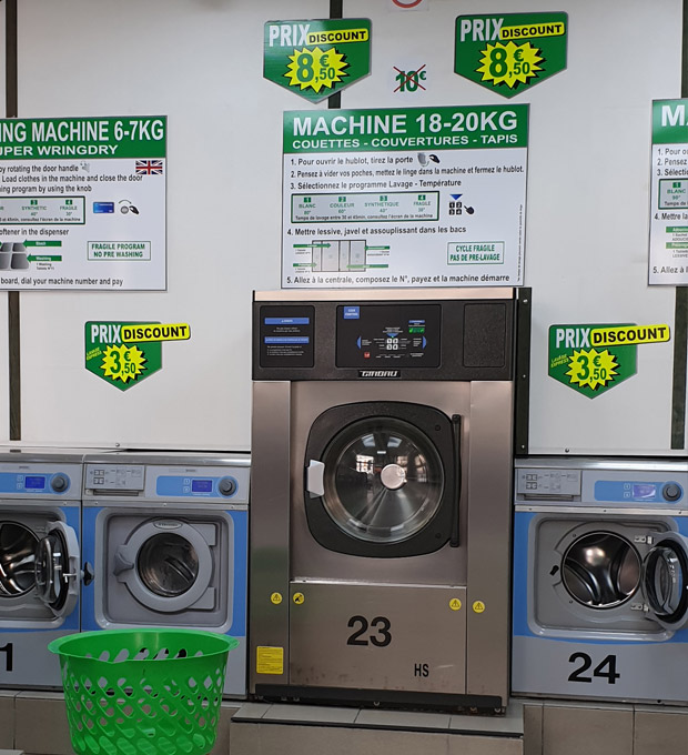 Machines à laver, Laverie self-service automatique MG avenue de Saint Ouen 75018 Paris